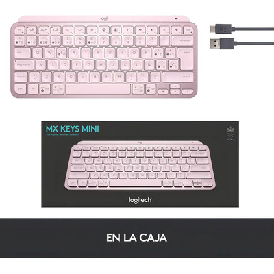 Teclado Bluetooth Logitech Master Series Mx Keys Mini Color Rosa | Envío gratis
