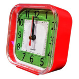 Reloj Despertador Cuadrado Dormitorio Casa Colores Alarma