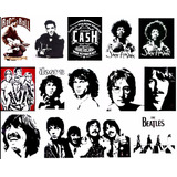 Pack X 33 Pantillas Stencil De Rock Todos Los Tiempos Y Mas