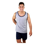 Pijama Masculino Plus Size Regata 58 60 62 Em Malha Le Moncy