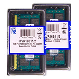 Memória Kingston Ddr3 2gb 1600 Mhz Notebook 1.5v Kit C/04 