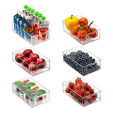 Set 6 Cajas Organizadoras De Refrigerador Cocina