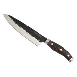 Cuchillo Acero Premium Webster Parrillero Cocina Chef Asado Color Martillado Café