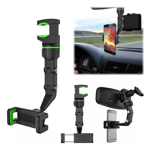 . Suporte Para Telefone Com Espelho Retrovisor Multiuso