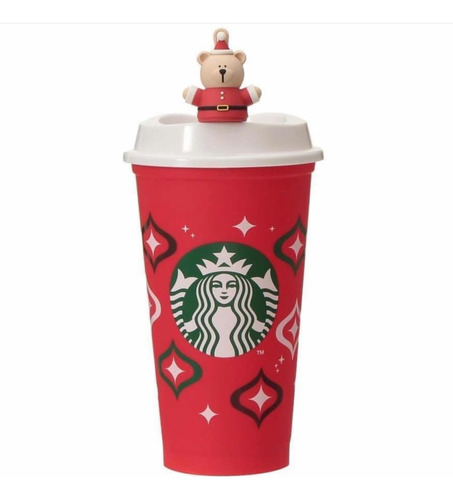 Tapón Stopper Con Vaso Starbucks Importado Navidad Coleccion