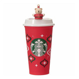 Tapón Stopper Con Vaso Starbucks Importado Navidad Coleccion