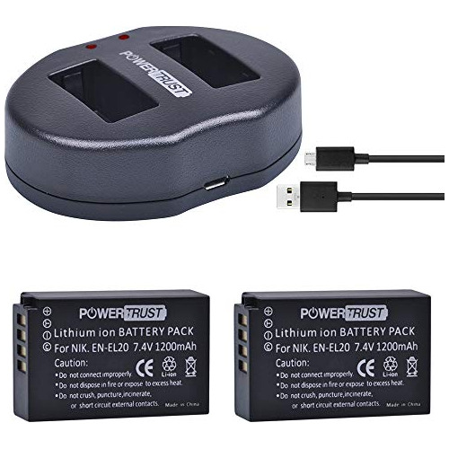 2x Reemplazo El20 Cargador Usb Dual Nikon El20a 1 J1 J2...