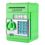 Mini Cofre Eletrônico Digital Senha Notas E Moedas (verde)