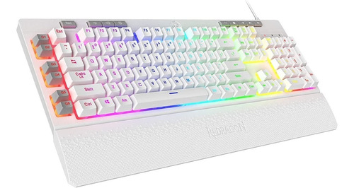 Teclado Gamer Membrana Shiva K512w Rgb Blanco