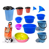 Set Limpieza 22 Balde Fuenton Chango Tacho Basura Plastico.