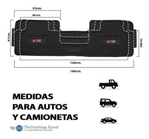 Piso De Auto Tipo Fiat Pvc/tapis/protector/suelo Foto 3