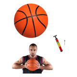 Kit Bola De Basquete Basketball Tamanho 7 Oficial + Bomba Ar