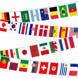 Copa Mundial 32 Bandera Cuerdas De Bandera Nacional,21*14 Cm