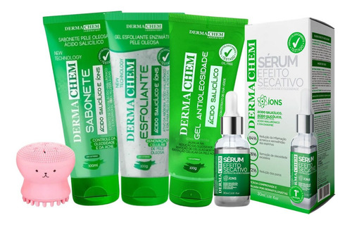 Kit Skin Care Limpeza Da Pele Oleosa + Brinde - Dermachem 