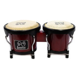 Bongo Niño 4+5 Tumbao Percussion Tp1200 Vino Tinto Con Funda