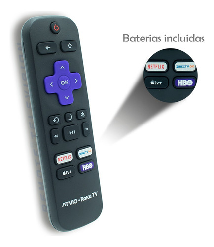 Control Remoto Atvio  Roku Tv Original 