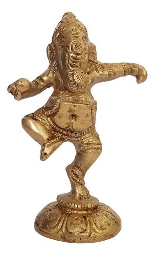 Estatua De Latn Prpura: Dancing Ganesha (ganapathi/vinayaka)