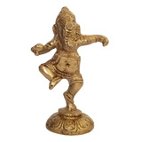 Estatua De Latn Prpura: Dancing Ganesha (ganapathi/vinayaka)