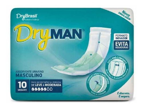 Dry Man - Absorvente Masculino Kit Com 10 Unidades