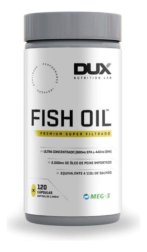 Fish Oil - Pote 120 Cápsulas Dux Nutrition 