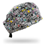 Gorro Clínico Antifluido Hombre Gatos Caras