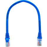 Kit 10 Un. Cabo Rede Patch Cord Cat6 Rj45 Azul - 30 Cm