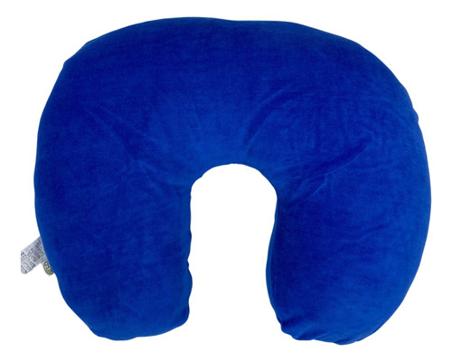 Almofada Travesseiro Viagem Pescoço Com Ervas Azul Royal