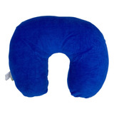 Almofada Travesseiro Viagem Pescoço Com Ervas Azul Royal