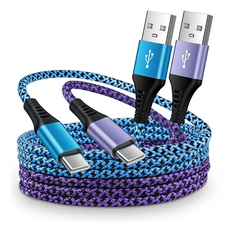 Usb Type C Auto Cable For Car, 3ft/2pack Usb A To Usb C 