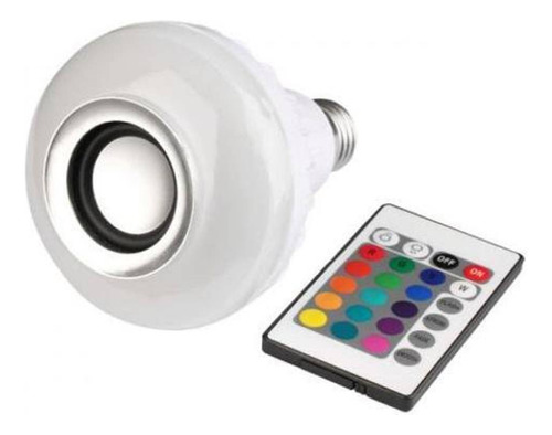 Lâmpada Led Rgb Branca Colorida Controle Bluetooth Música