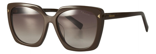 Prada Spr 23zs 11j-6e1 Square Shape Coffe Gradient