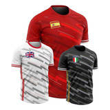 Camisas De Times Europeus ( Bordado ) Kit 5 Unidades Atuais 
