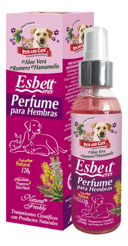 Perfume Para Mascotas Hembras Perros Gatos X120 Ml - Esbelt