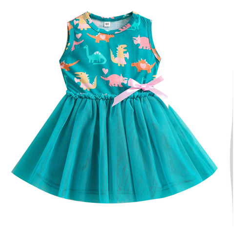 Vestido De Niña De Tul De Dinosaurio Princesa Princesa 9179