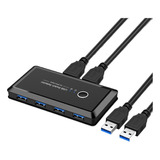 Adaptador De Conmutación De 2 Entradas Y 4 Salidas Usb3.0