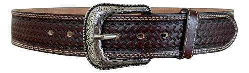 Cinturón Vaquero 100% Cuero 45mm De Ancho Hebilla Clásica