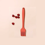 Pincel De Cozinha Silicone Untar Confeitar Terracota 25cm Ou Cor Vermelho