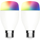 Bombilla Foco Luz Inteligente Wifi Led Multicolor 2 Unidades