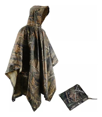 Capa Para Lluvia Poncho Pilotin Piloto Impermeable Camuflado