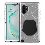 Carcasa Para Galaxy Note 10 Plus Bumper Resistente Plateado