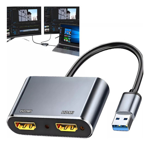 El Adaptador Usb A Hdmi Dual Amplía Dos Monitores