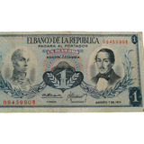 Billete Colombiano De 1974 De1 Peso