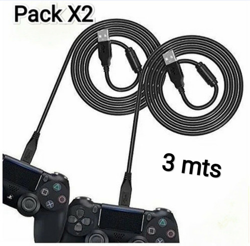 Cable De Carga Para Control Ps4 Y Xbox One 3 Mts