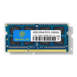 Sodimm Pc3-10600s Memoria Ram Raspas Azul De 4 Gb, 2rx8 Ddr3