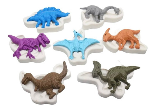 Molde Set De Dinosaurios X7