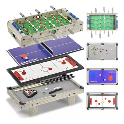 Mesa Multijuegos Futbolito 4 En 1 Hockey, Billar, Ping Pong | Envío gratis