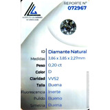 Diamante Natural Certificado 0.20ct 