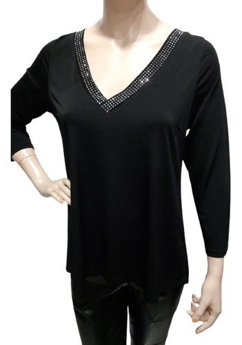 Blusa Con Brillo Dama Fiesta Talles Grandes Especiales