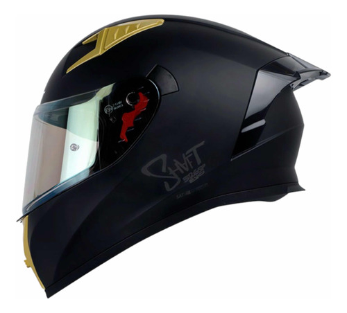 Casco Shaft 526 Sp Negro Dorado Ece 2206 + 2 Visores