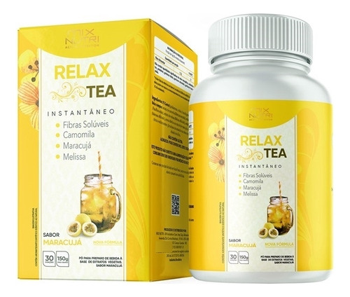 Chá Instantâneo Relax Tea Sabor Maracujá 150g - Mixnutri